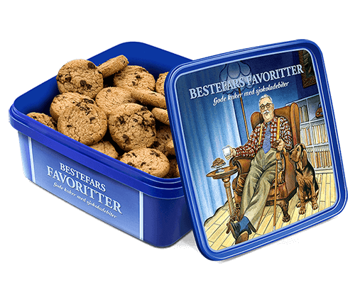 Nydelige kaker med ekte belgisk sjokolade, bakt etter vår egen gode oppskrift. En skikkelig klassiker som er like populær hos både bestefar og barnebarn.