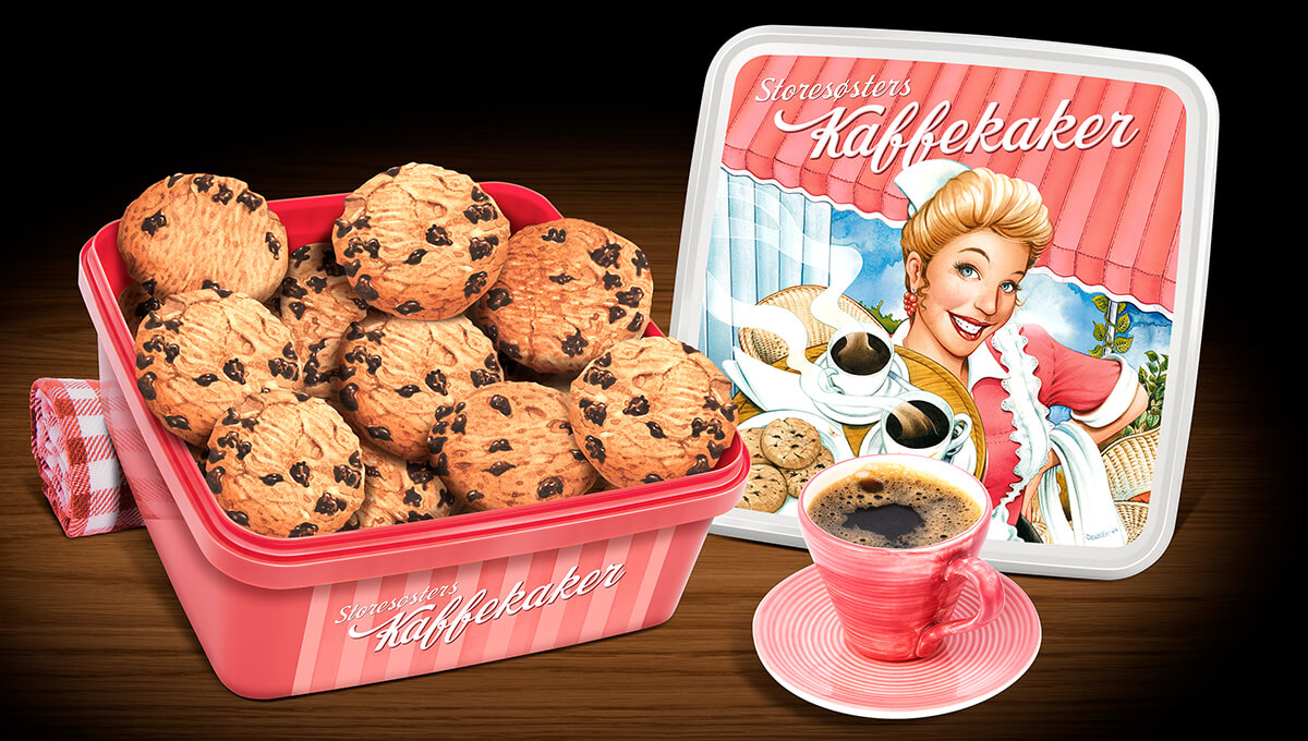 Kaker med store sjokoladebiter